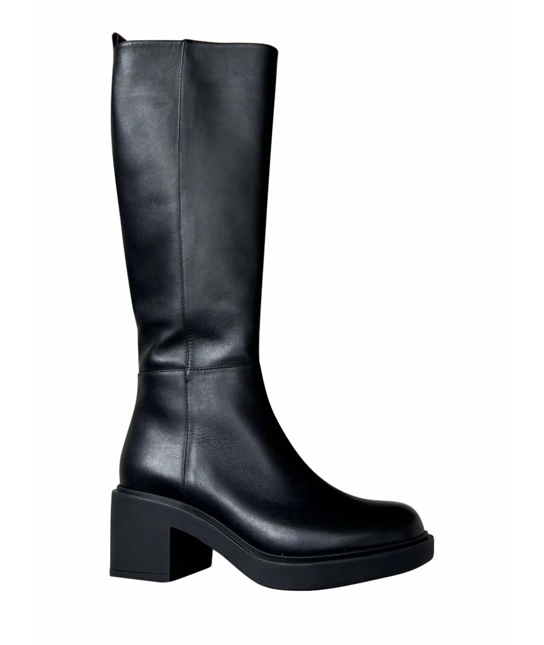 GIANVITO ROSSI Черные кожаные сапоги, фото 1