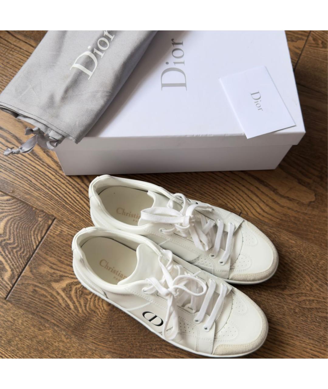 CHRISTIAN DIOR Белые кожаные кеды, фото 5