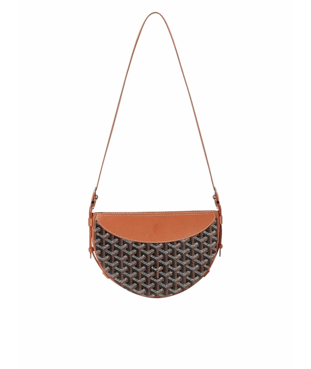 GOYARD Коричневая кожаная сумка через плечо, фото 1