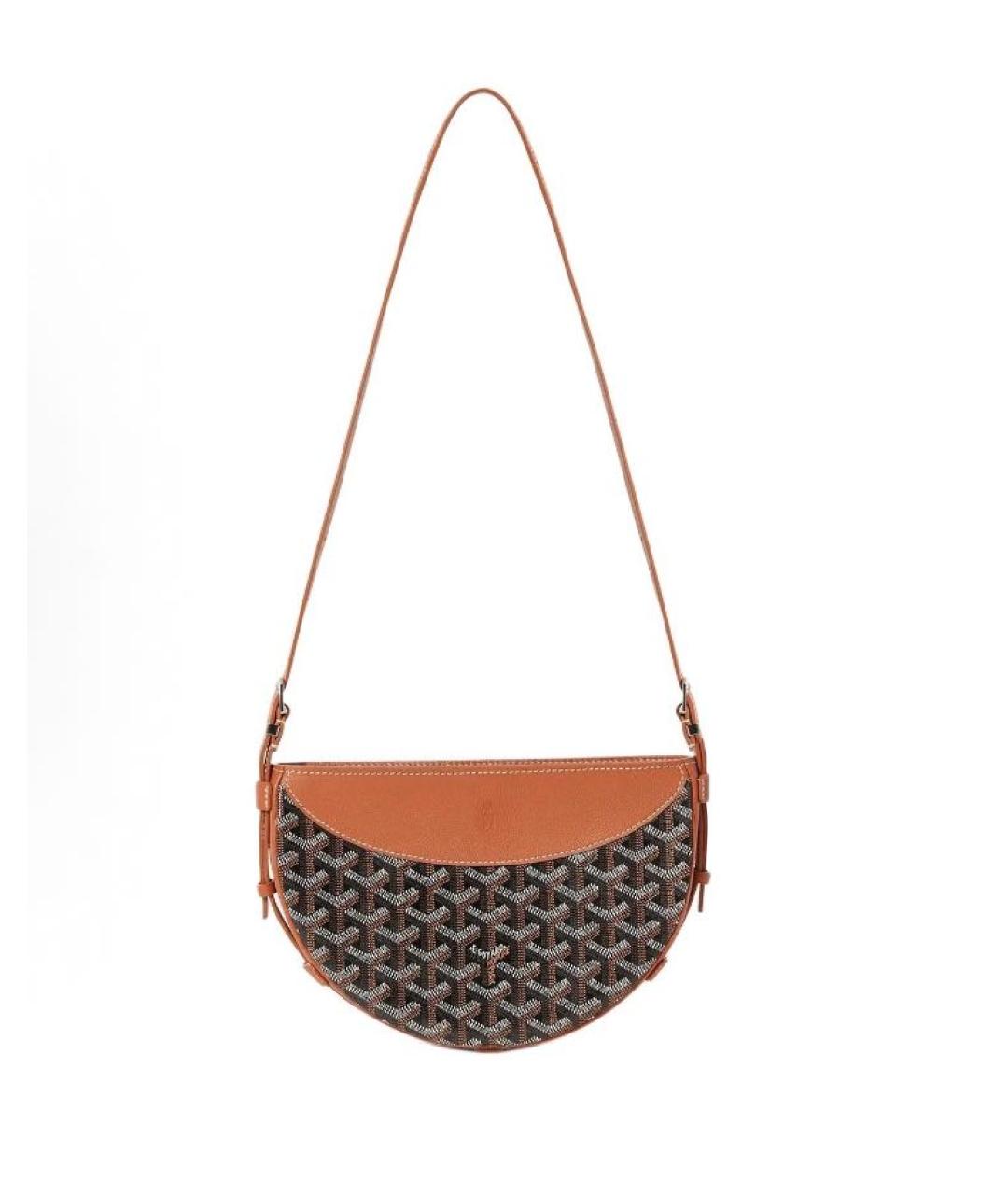 GOYARD Коричневая кожаная сумка через плечо, фото 7