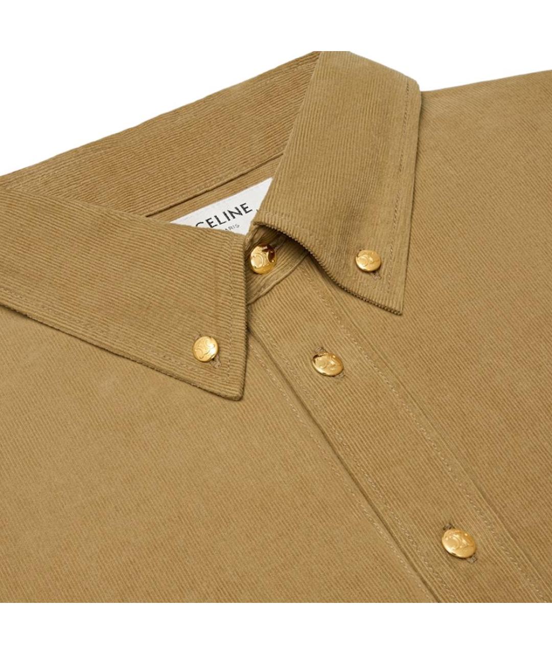 CELINE Бежевая хлопковая рубашка, фото 3