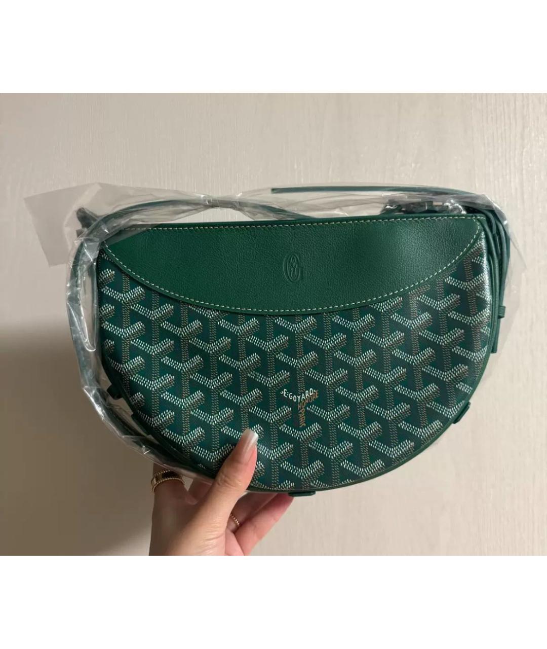 GOYARD Зеленая кожаная сумка через плечо, фото 2