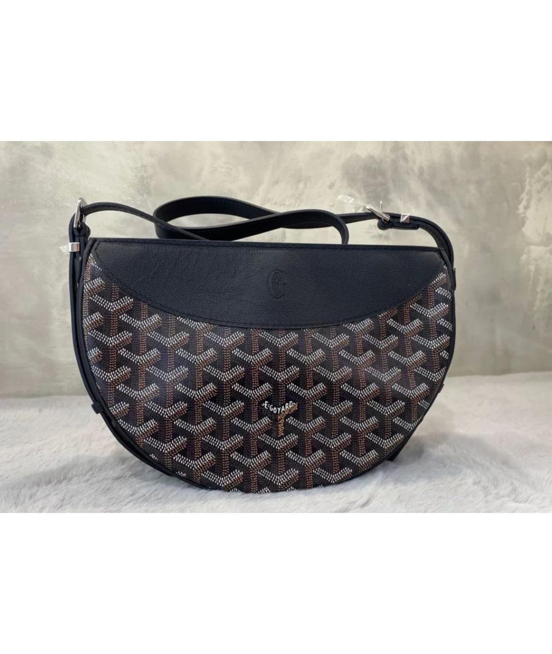 GOYARD Черная кожаная сумка через плечо, фото 3