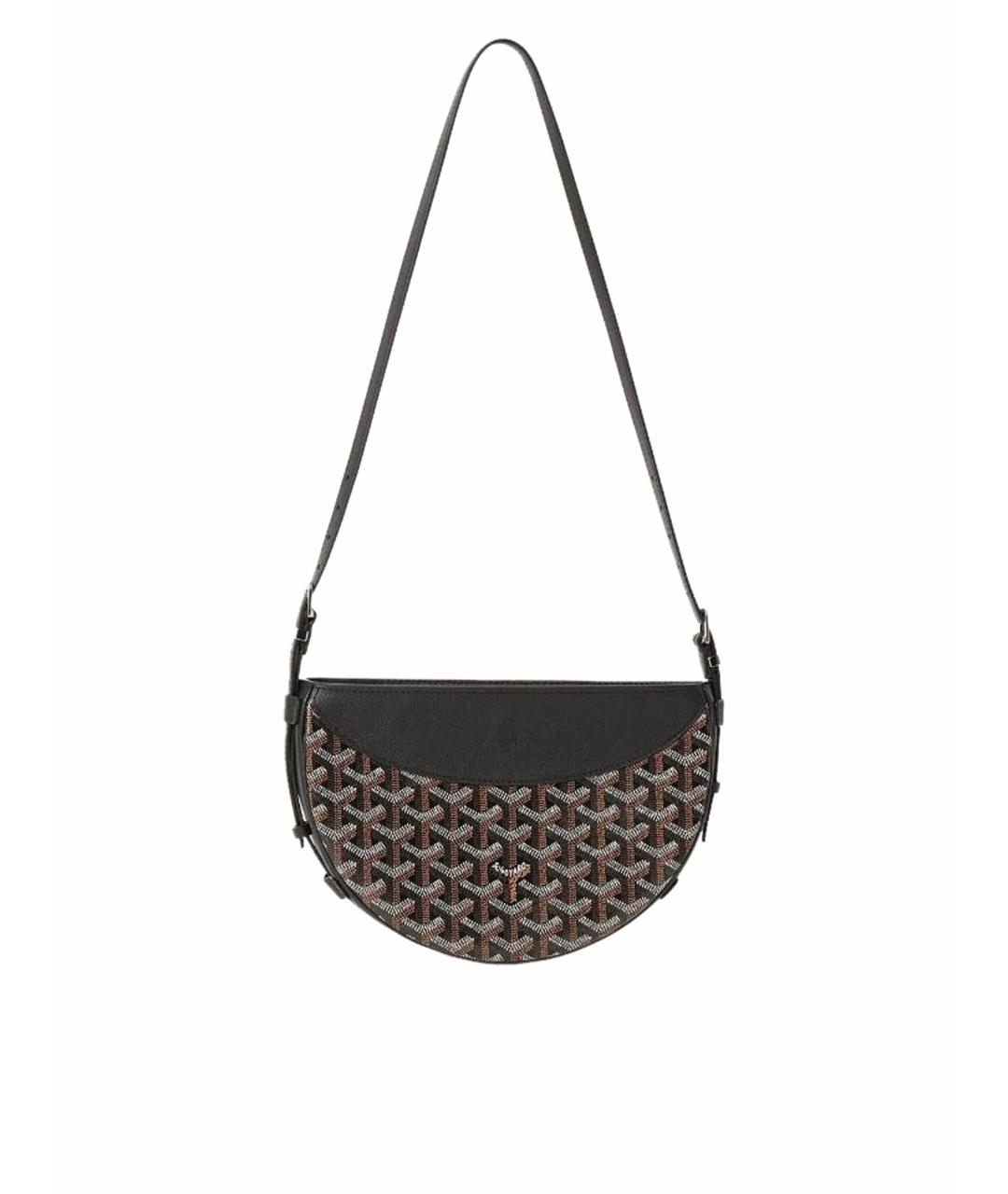 GOYARD Черная кожаная сумка через плечо, фото 1