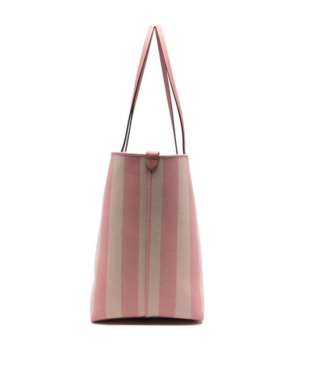 FENDI Розовая тканевая сумка тоут, фото 5