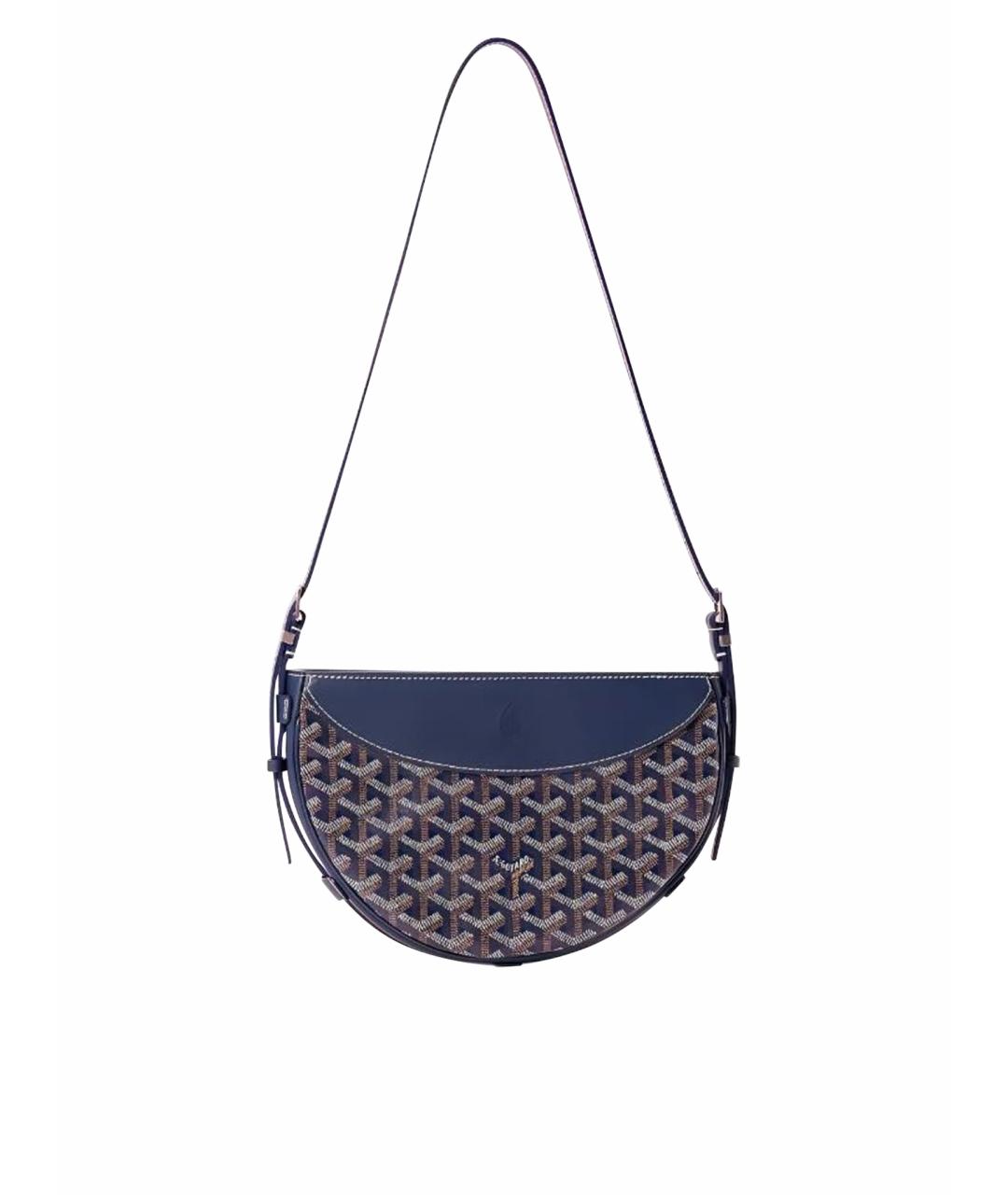 GOYARD Темно-синяя кожаная сумка через плечо, фото 1