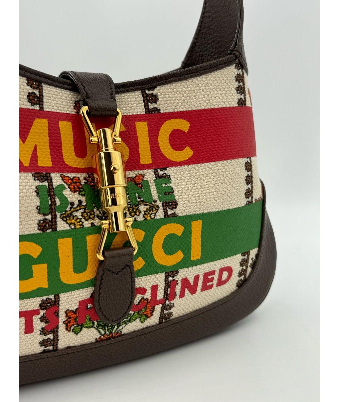 GUCCI Мульти тканевая сумка с короткими ручками, фото 5
