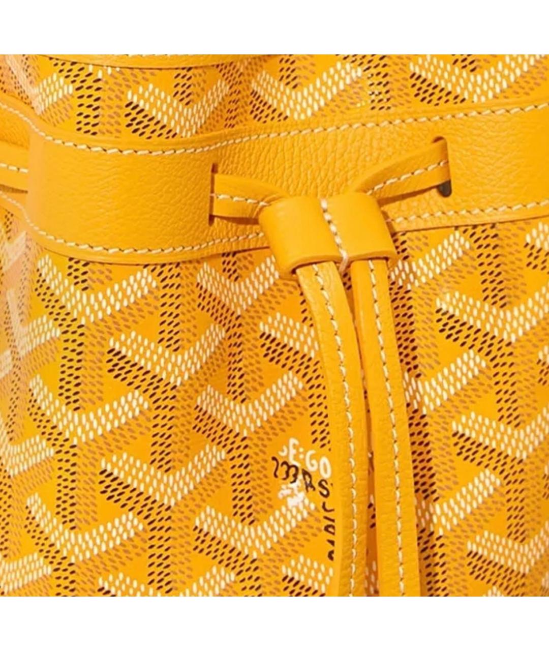 GOYARD Желтая кожаная сумка через плечо, фото 2