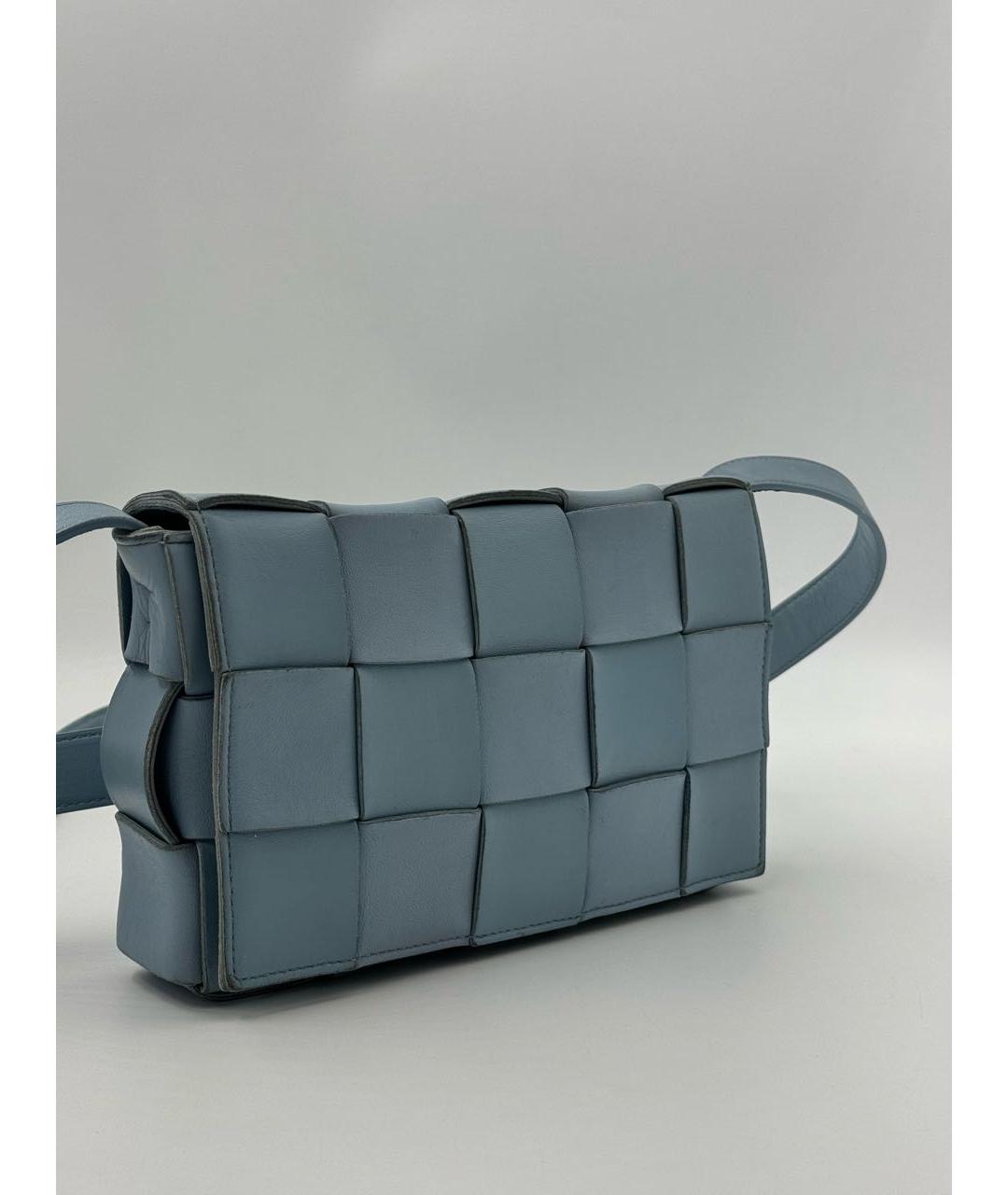 BOTTEGA VENETA Голубая кожаная сумка через плечо, фото 2