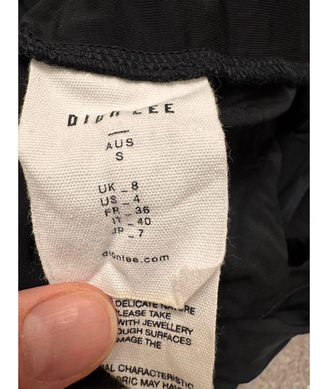 DION LEE Черное вискозное повседневное платье, фото 6