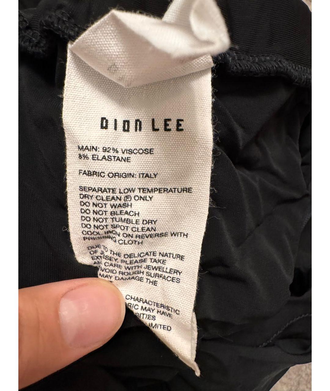 DION LEE Черное вискозное повседневное платье, фото 5