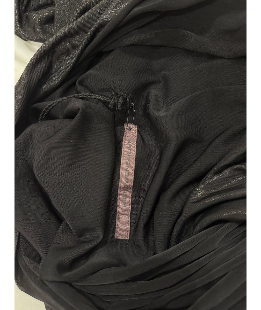 RICK OWENS Черное вискозное коктейльное платье, фото 7