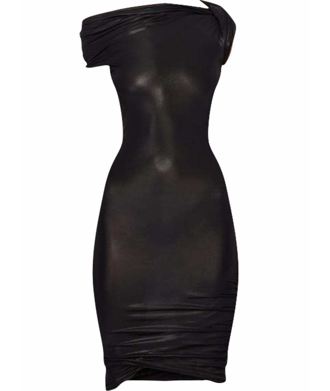 RICK OWENS Черное вискозное коктейльное платье, фото 1