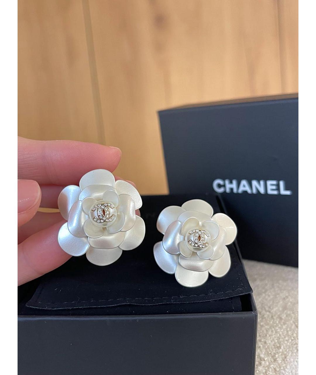 CHANEL Серебряные серьги, фото 4