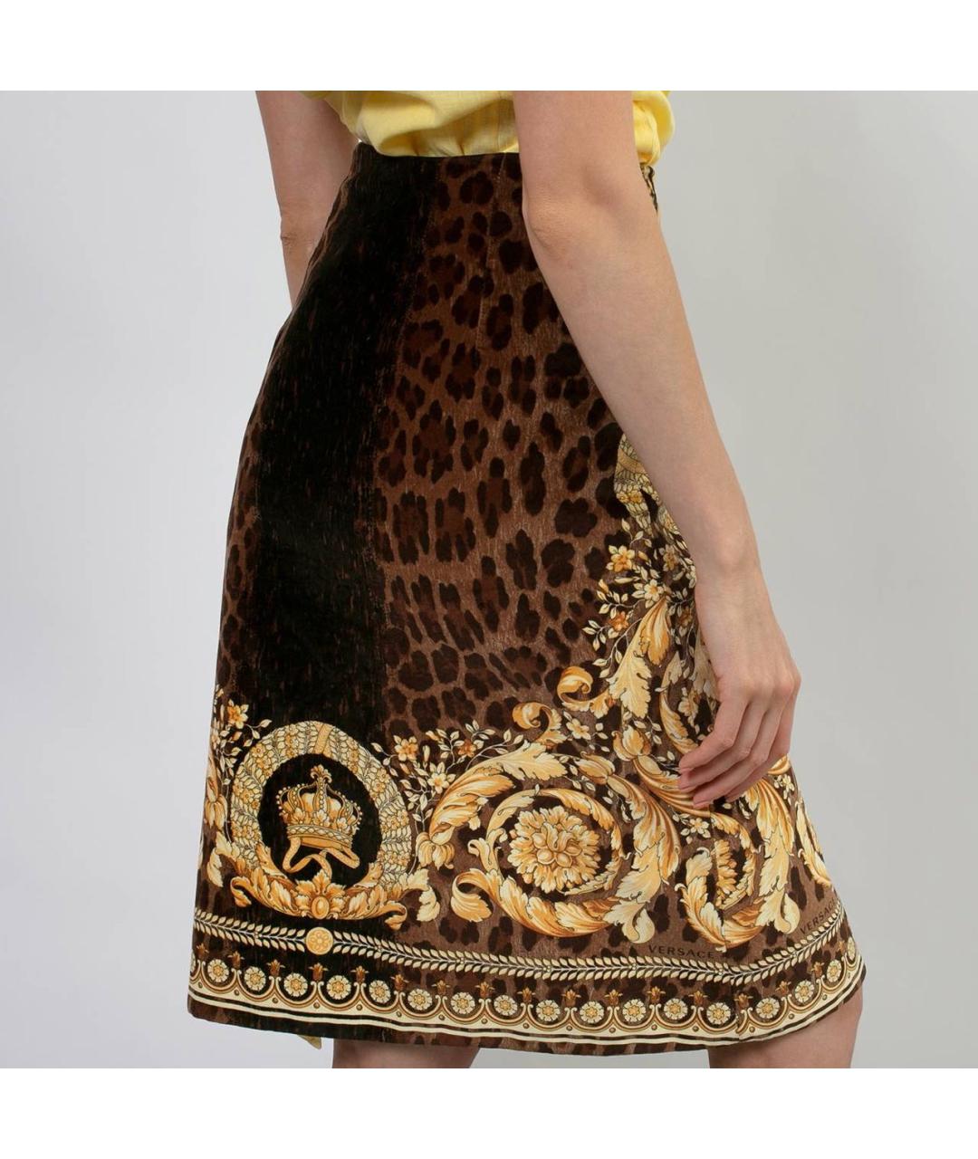 VERSACE Хлопковая юбка миди, фото 2