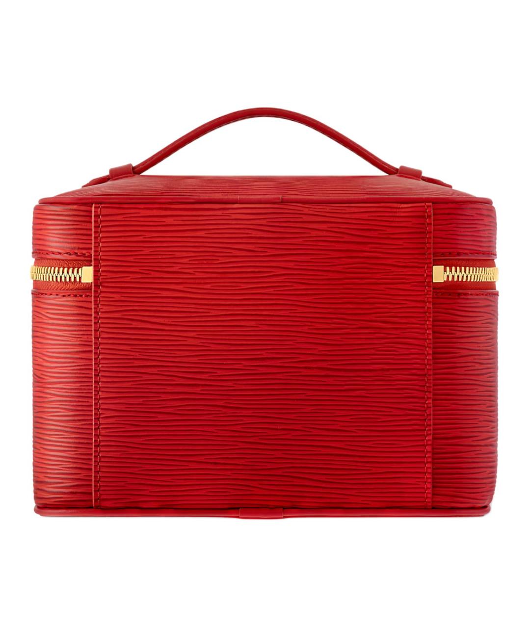 LOUIS VUITTON Красная кожаная косметичка, фото 3