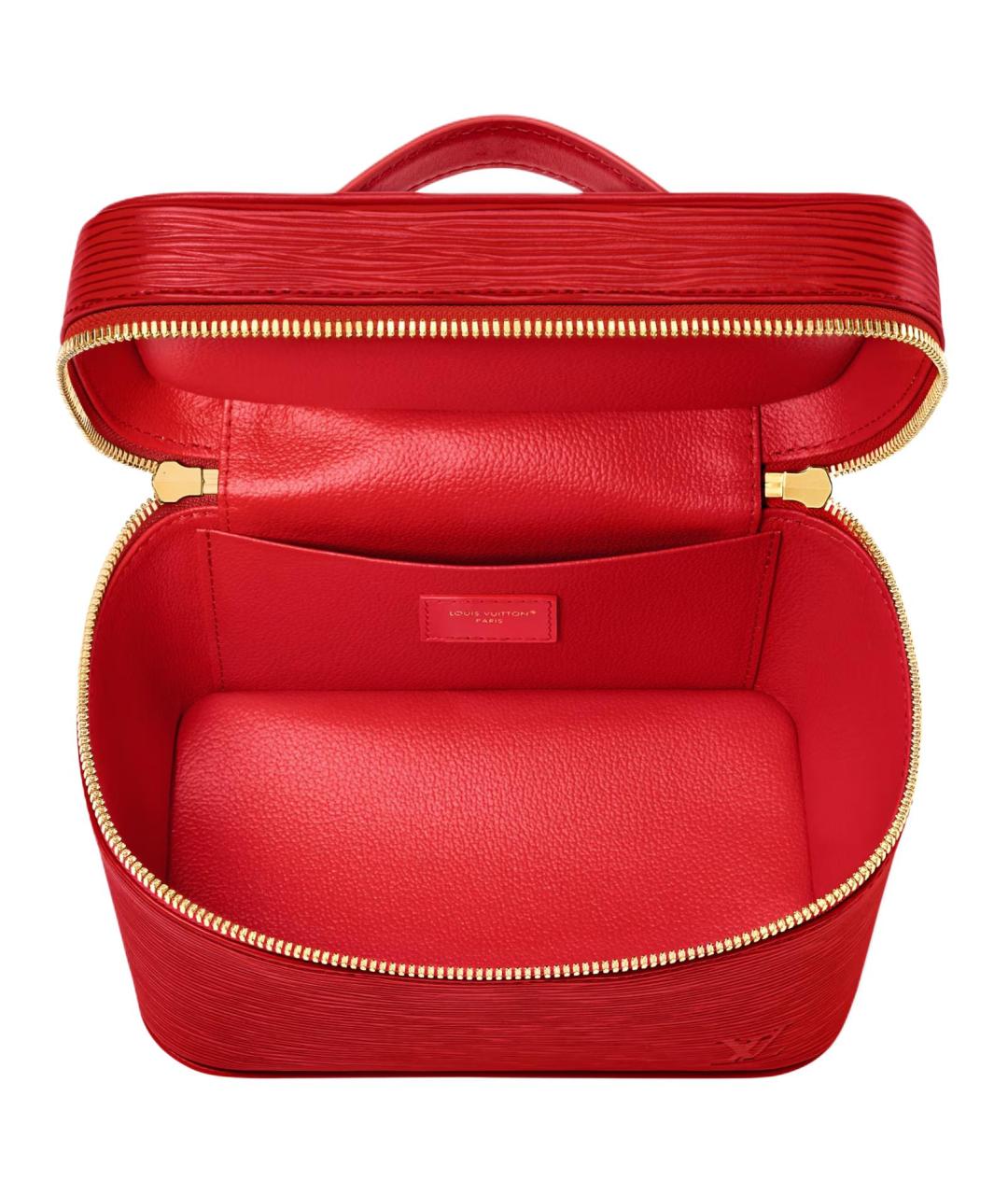 LOUIS VUITTON Красная кожаная косметичка, фото 4