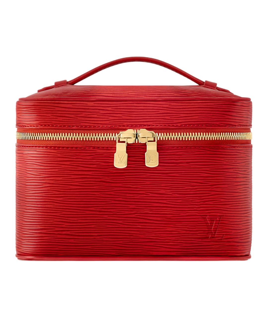 LOUIS VUITTON Красная кожаная косметичка, фото 1
