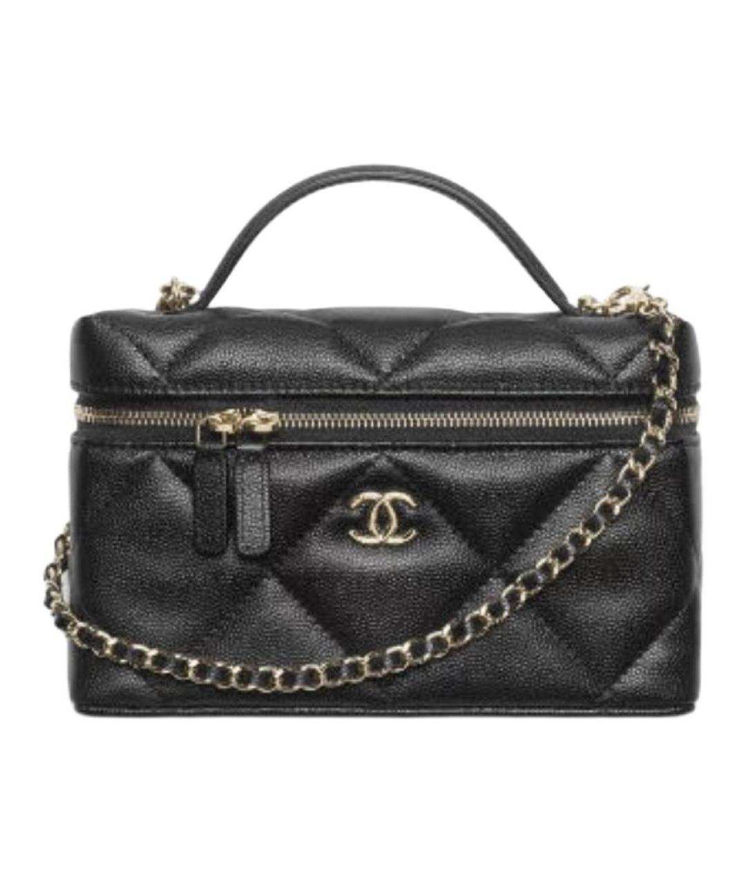 CHANEL Черная кожаная сумка через плечо, фото 1