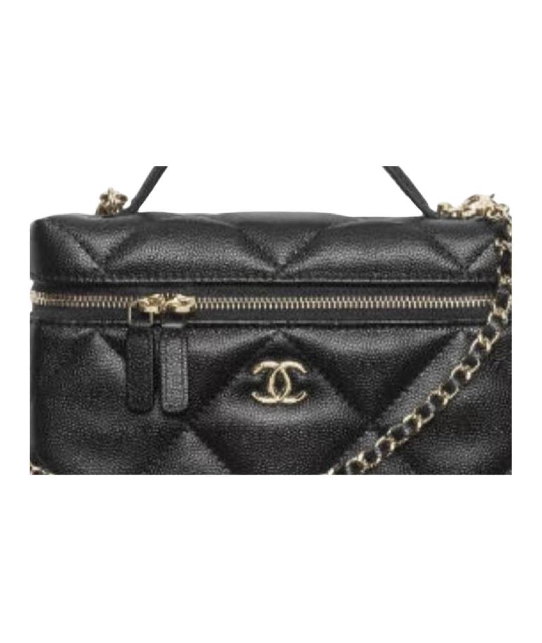 CHANEL Черная кожаная сумка через плечо, фото 2