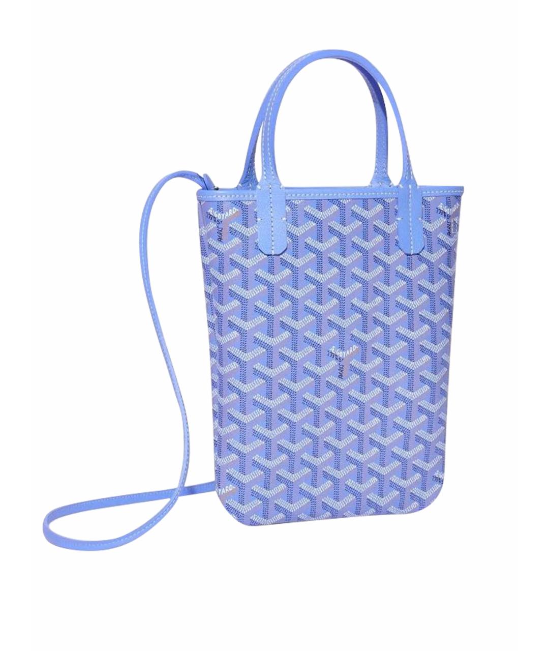 GOYARD Голубая кожаная сумка через плечо, фото 1