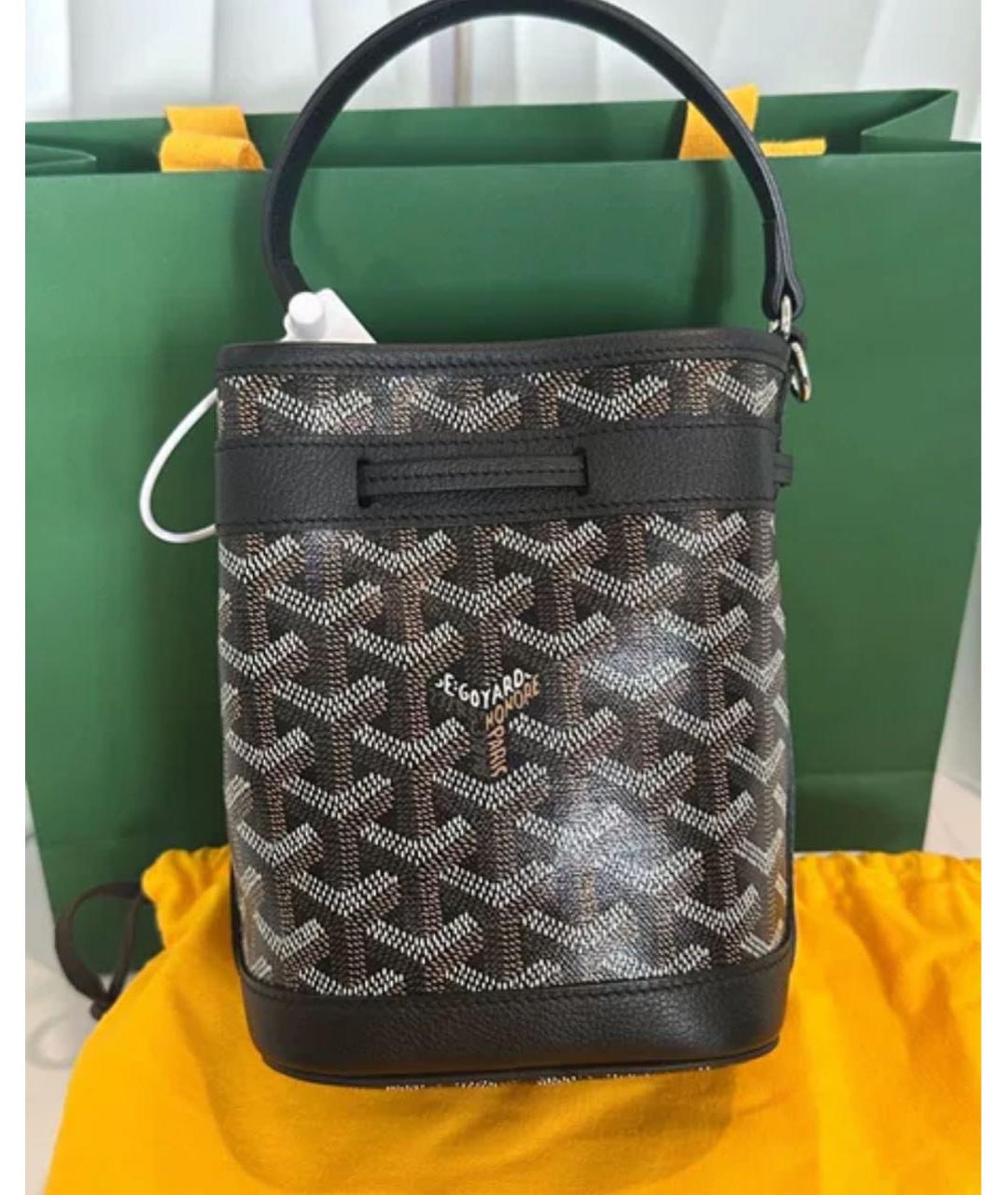GOYARD Черная кожаная сумка через плечо, фото 3