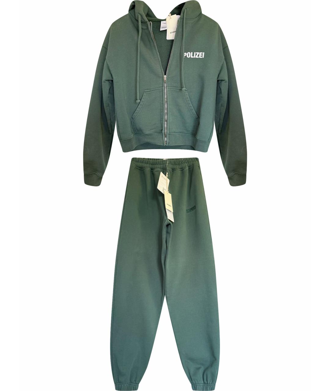 VETEMENTS Зеленый хлопковый спортивные костюмы, фото 1