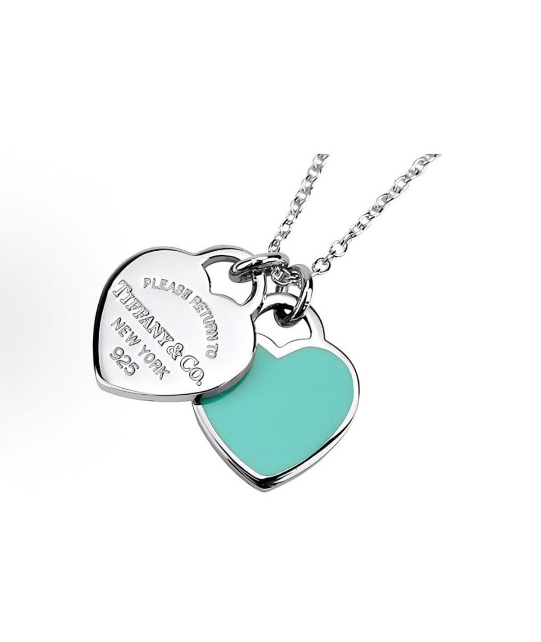 TIFFANY&CO Бирюзовая серебряная подвеска, фото 2