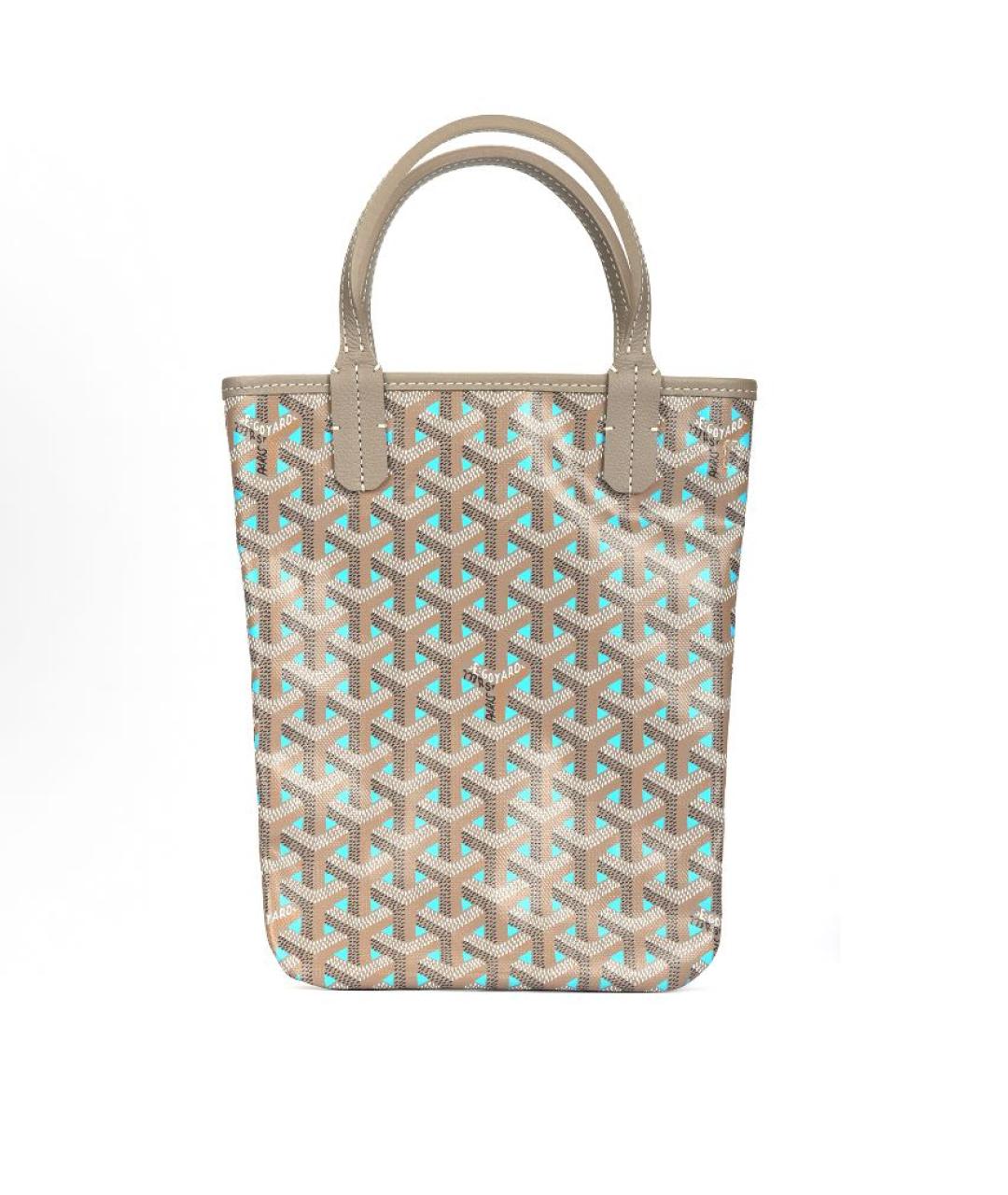 GOYARD Бежевая кожаная сумка через плечо, фото 2