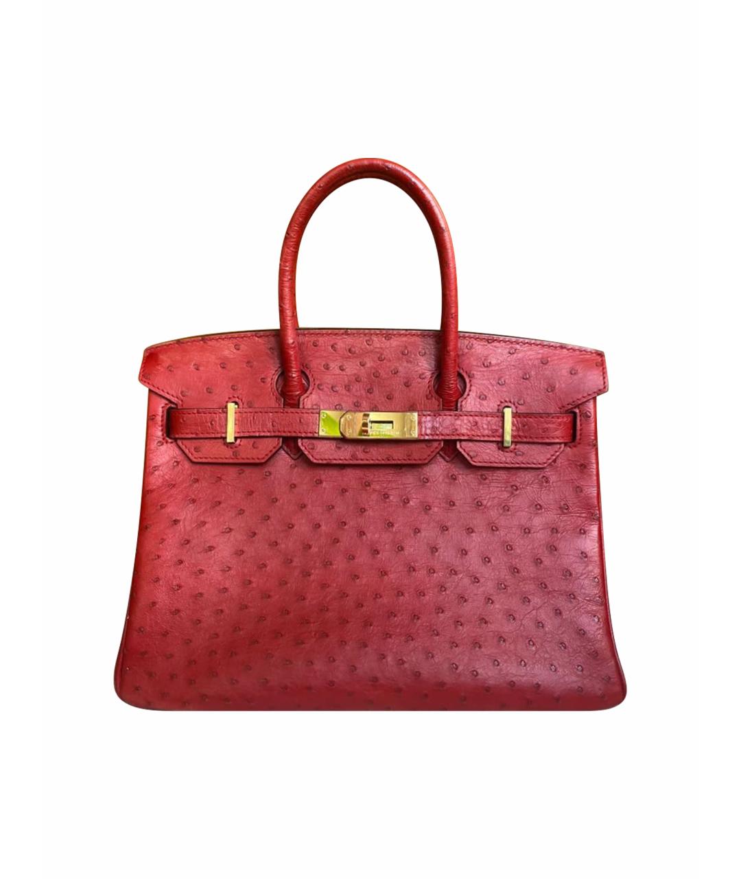 HERMES Красная сумка тоут из экзотической кожи, фото 1