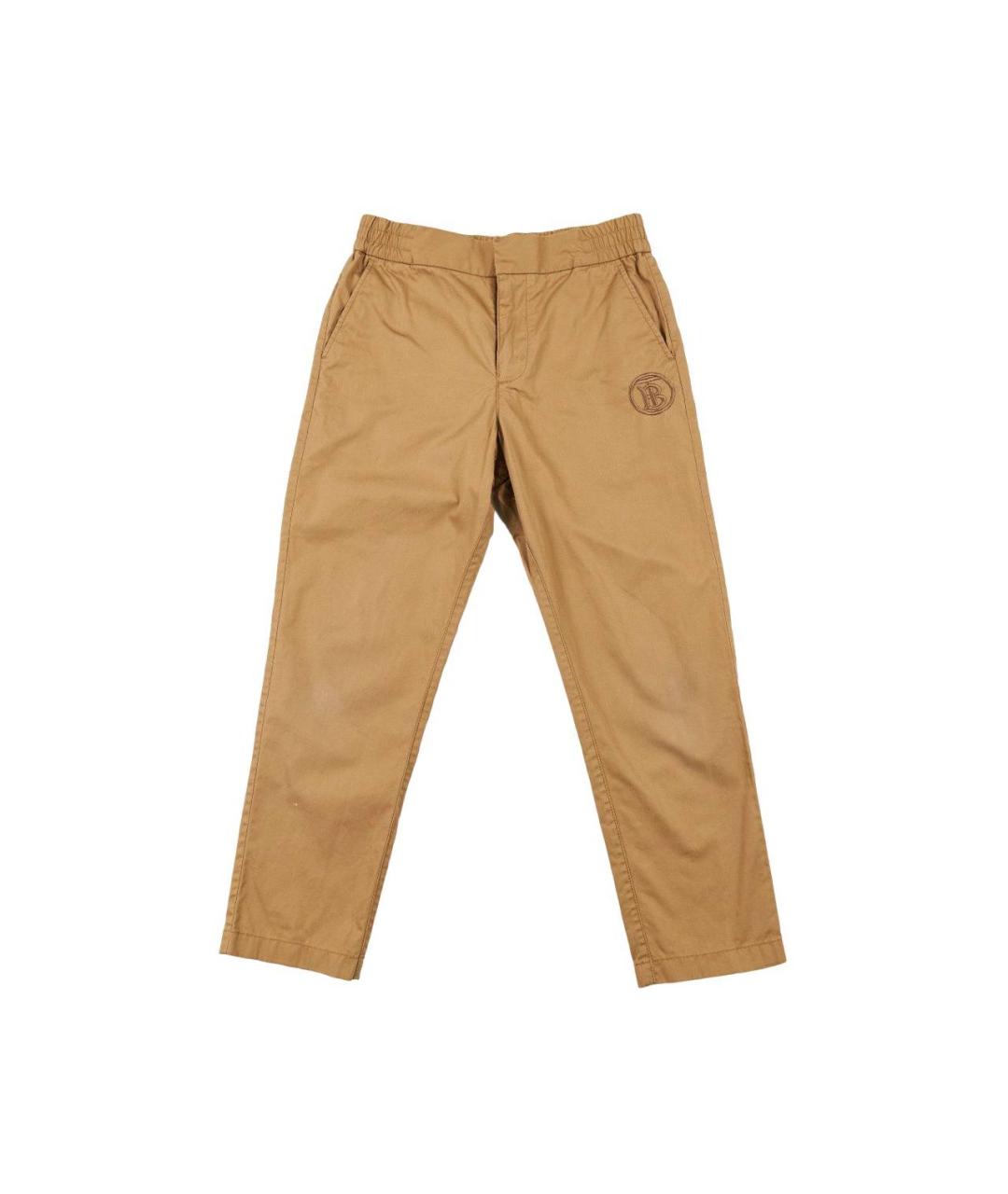 BURBERRY KIDS Бежевые хлопковые брюки и шорты, фото 1