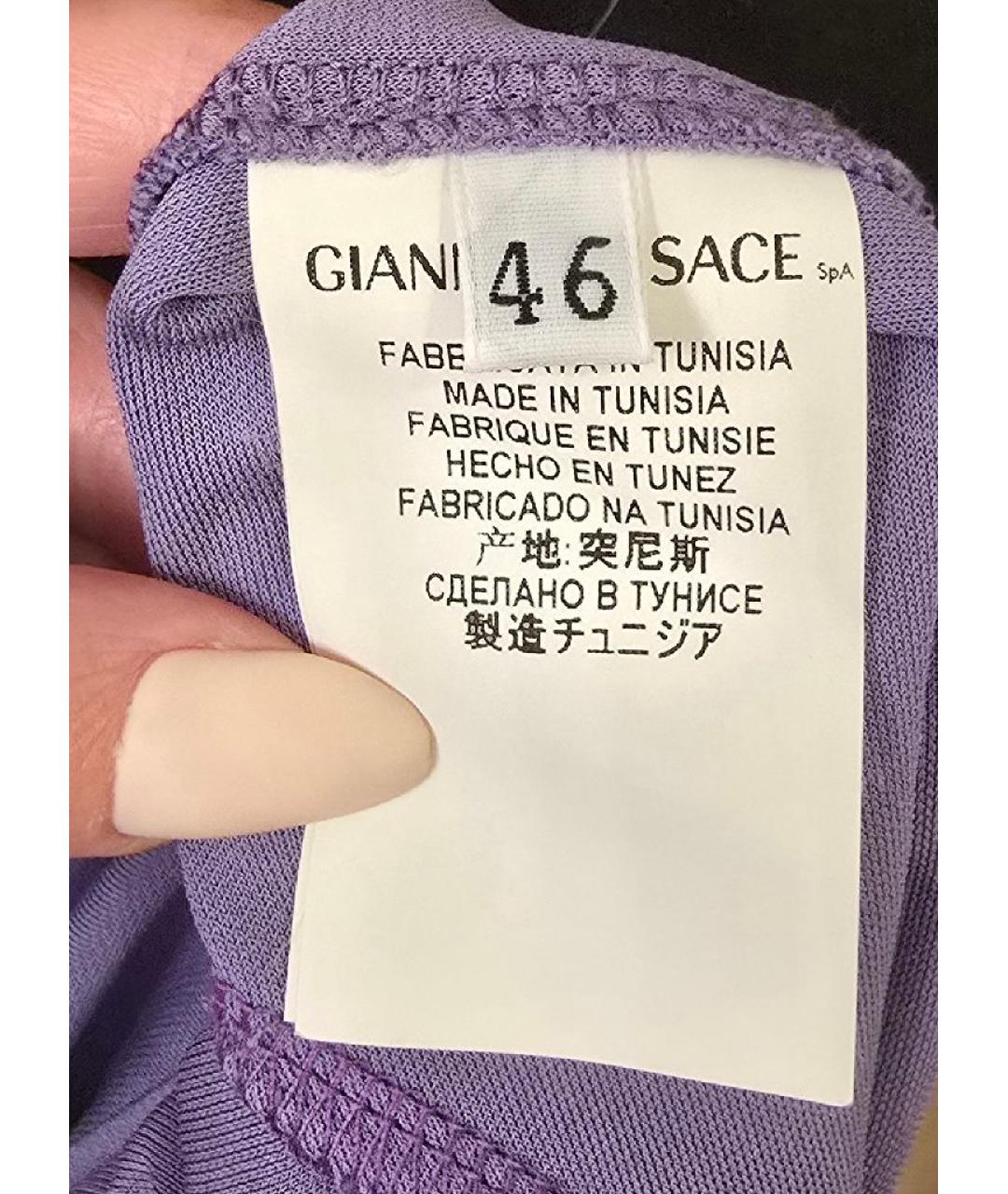 VERSACE Фиолетовое вискозное повседневное платье, фото 4