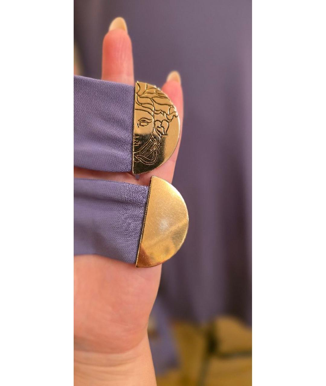 VERSACE Фиолетовое вискозное повседневное платье, фото 6