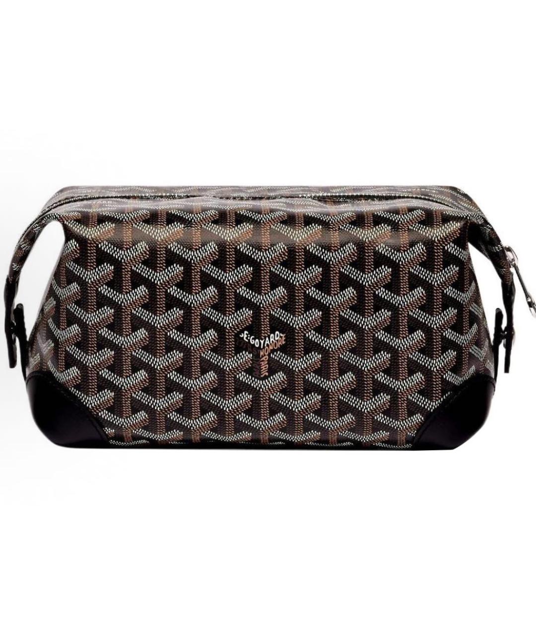 GOYARD Черная кожаная косметичка, фото 8