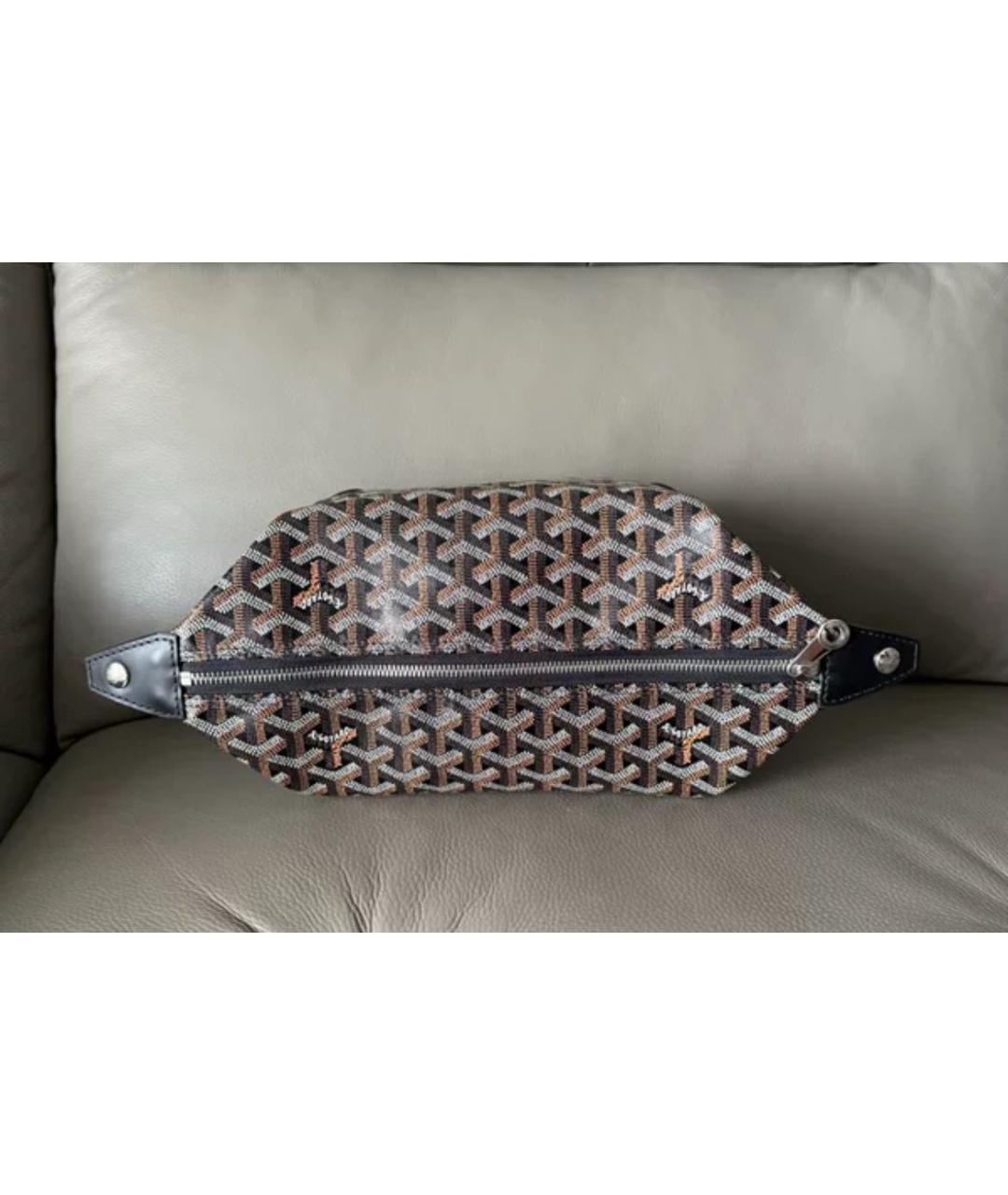 GOYARD Черная кожаная косметичка, фото 7