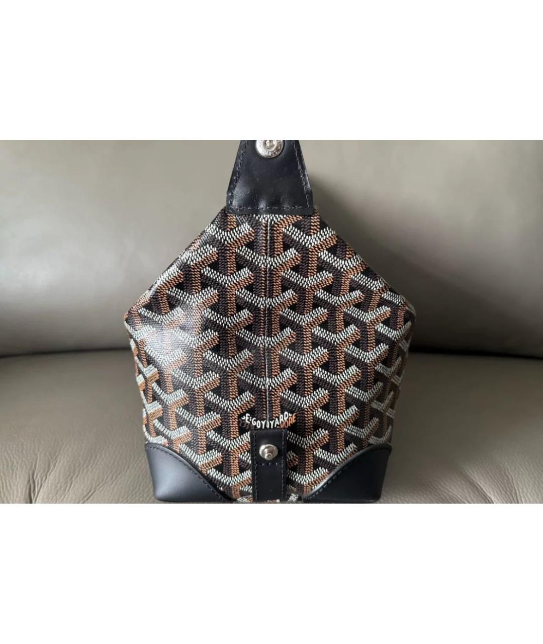 GOYARD Черная кожаная косметичка, фото 4