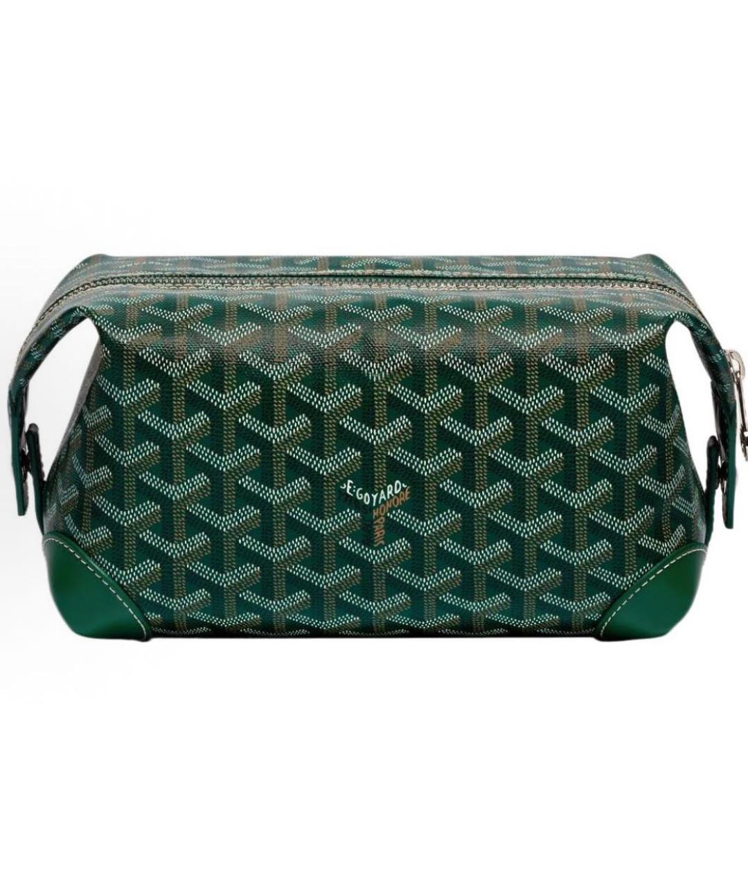 GOYARD Зеленая кожаная косметичка, фото 4
