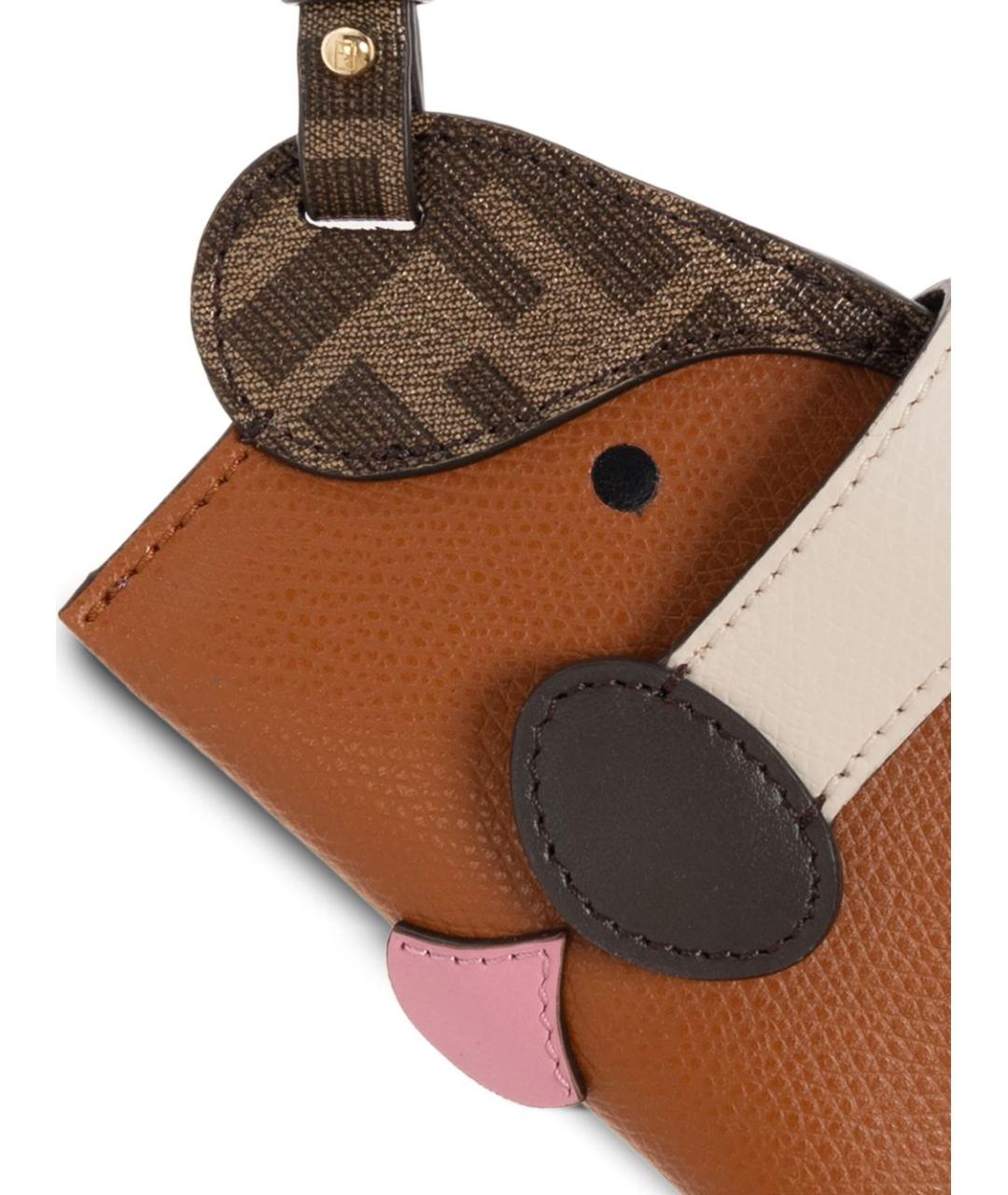 FENDI Коричневый кожаный кошелек, фото 5