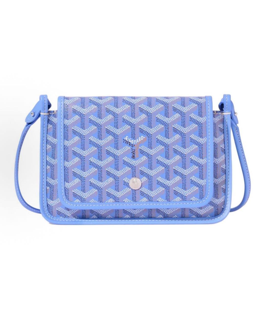 GOYARD Голубая кожаная сумка через плечо, фото 4