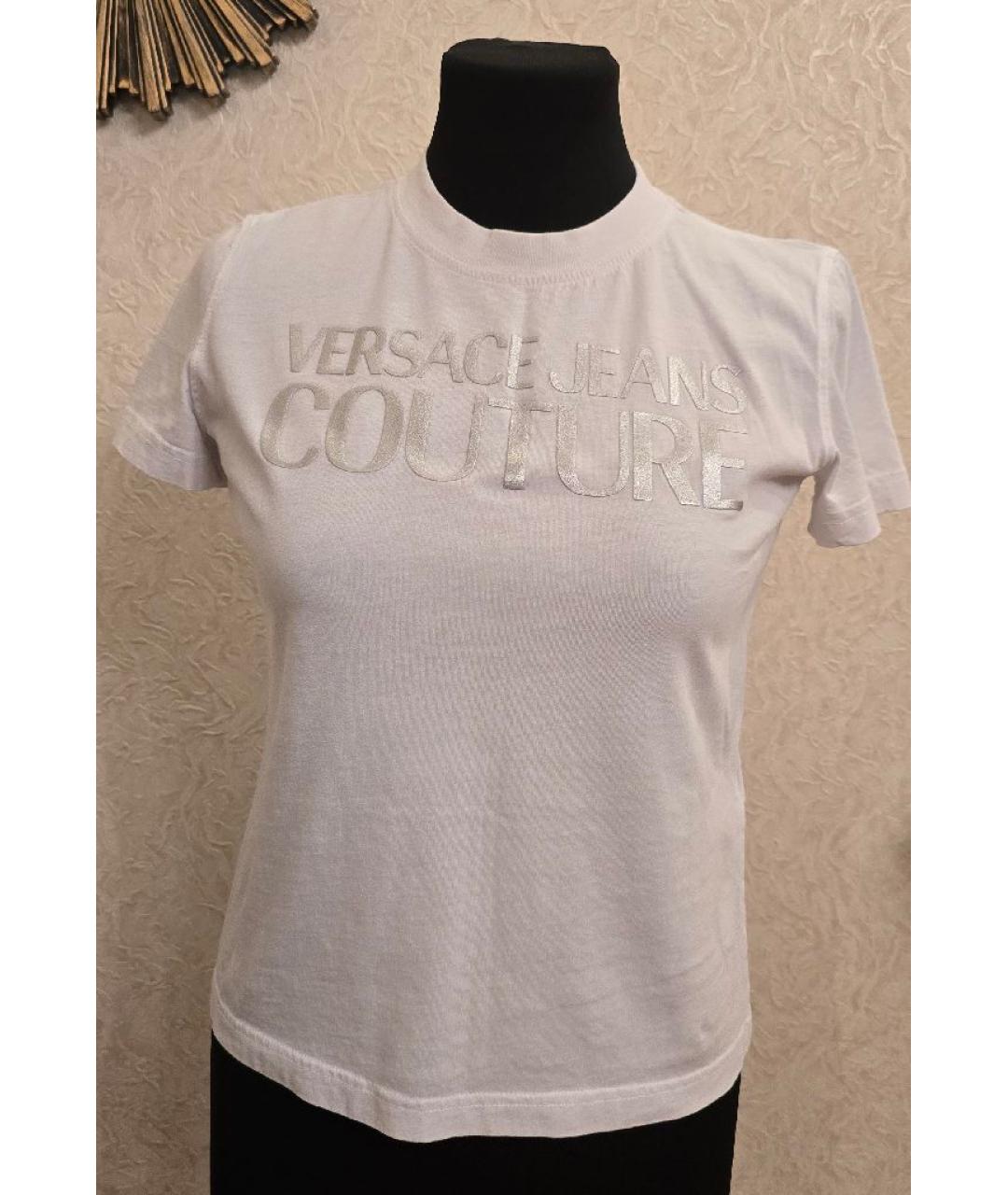 VERSACE JEANS COUTURE Белая хлопковая футболка, фото 8
