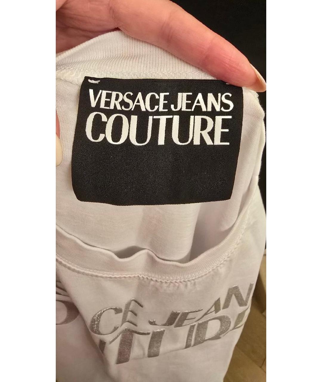 VERSACE JEANS COUTURE Белая хлопковая футболка, фото 7