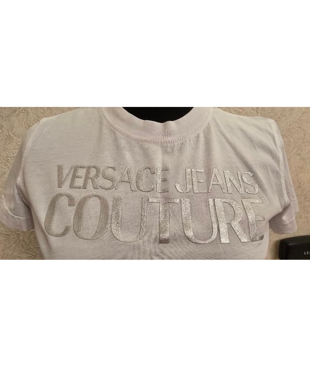 VERSACE JEANS COUTURE Белая хлопковая футболка, фото 6