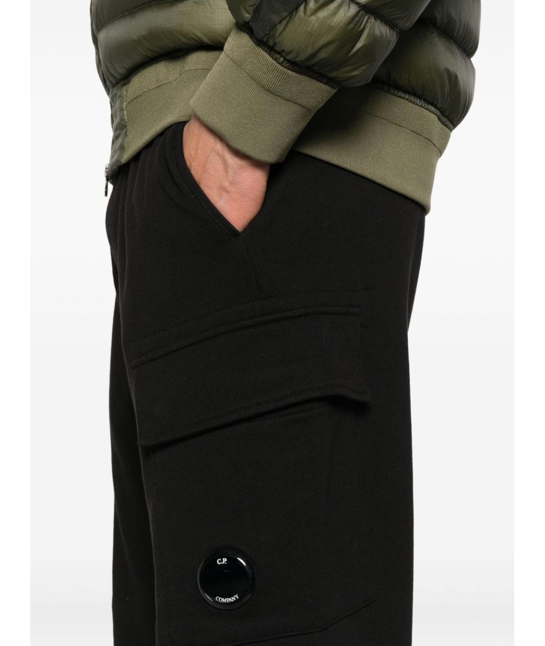 CP COMPANY Черные хлопковые повседневные брюки, фото 3