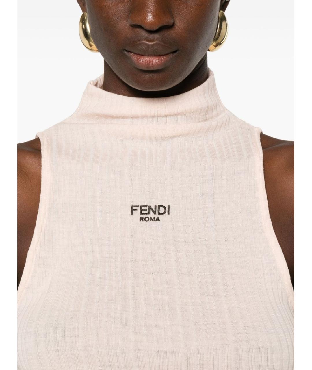 FENDI Белая майка, фото 2