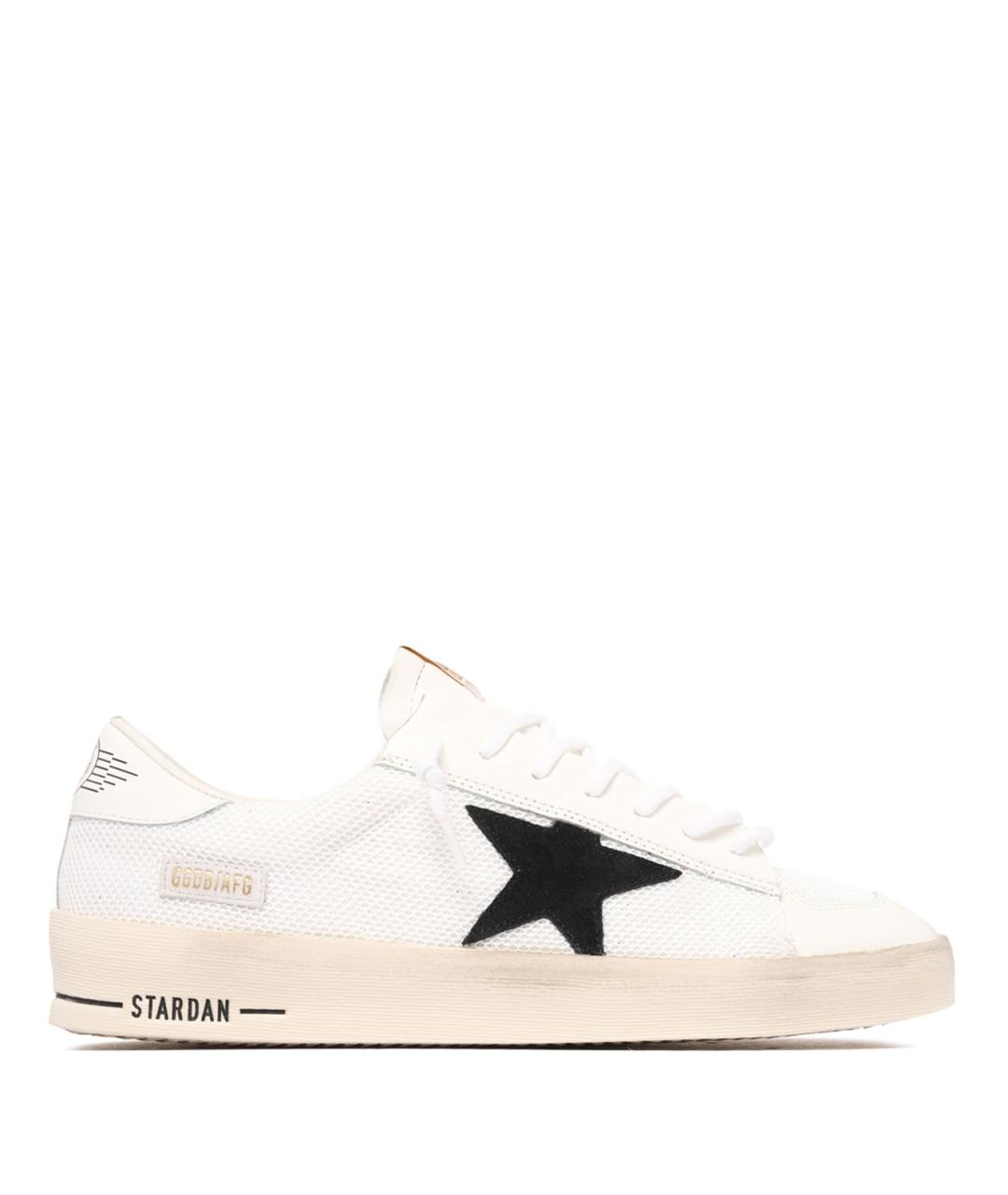 GOLDEN GOOSE DELUXE BRAND Белые текстильные низкие кроссовки / кеды, фото 1