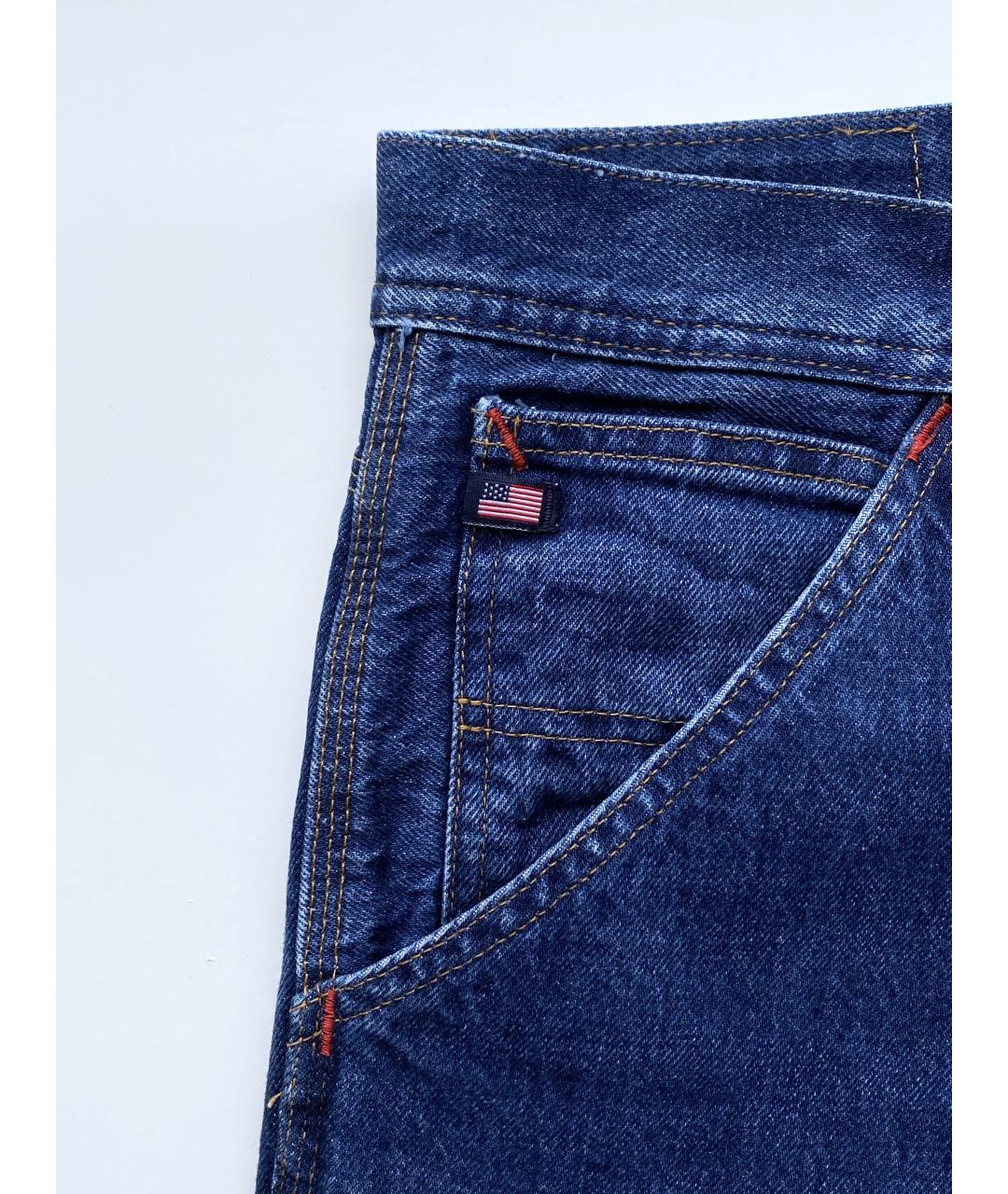POLO RALPH LAUREN Синие хлопковые прямые джинсы, фото 8