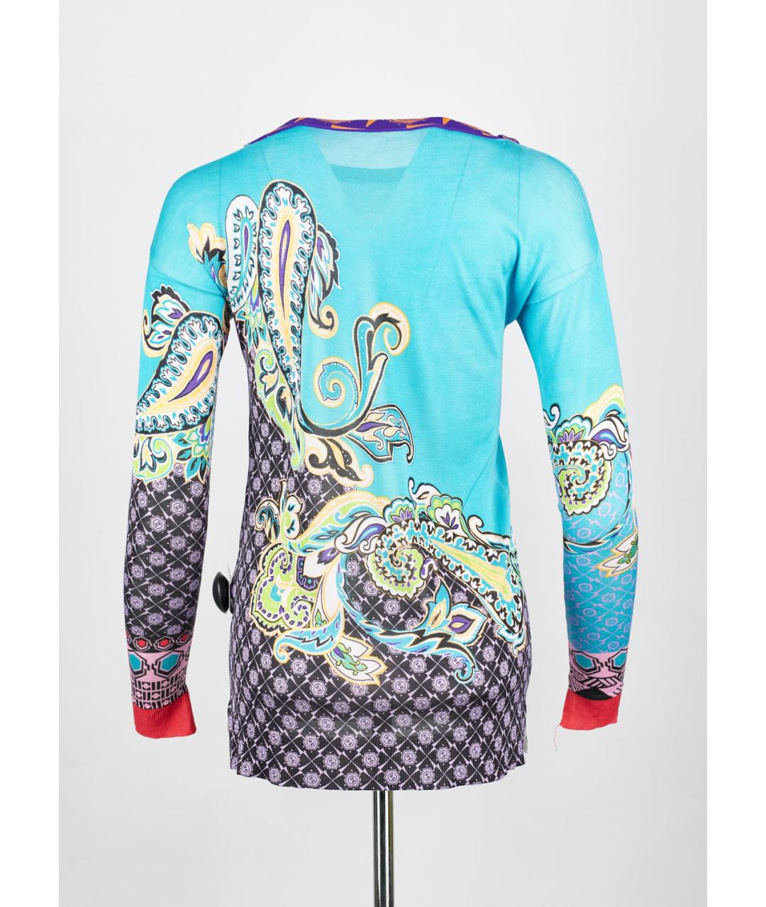 ETRO Голубой шелковый джемпер / свитер, фото 2