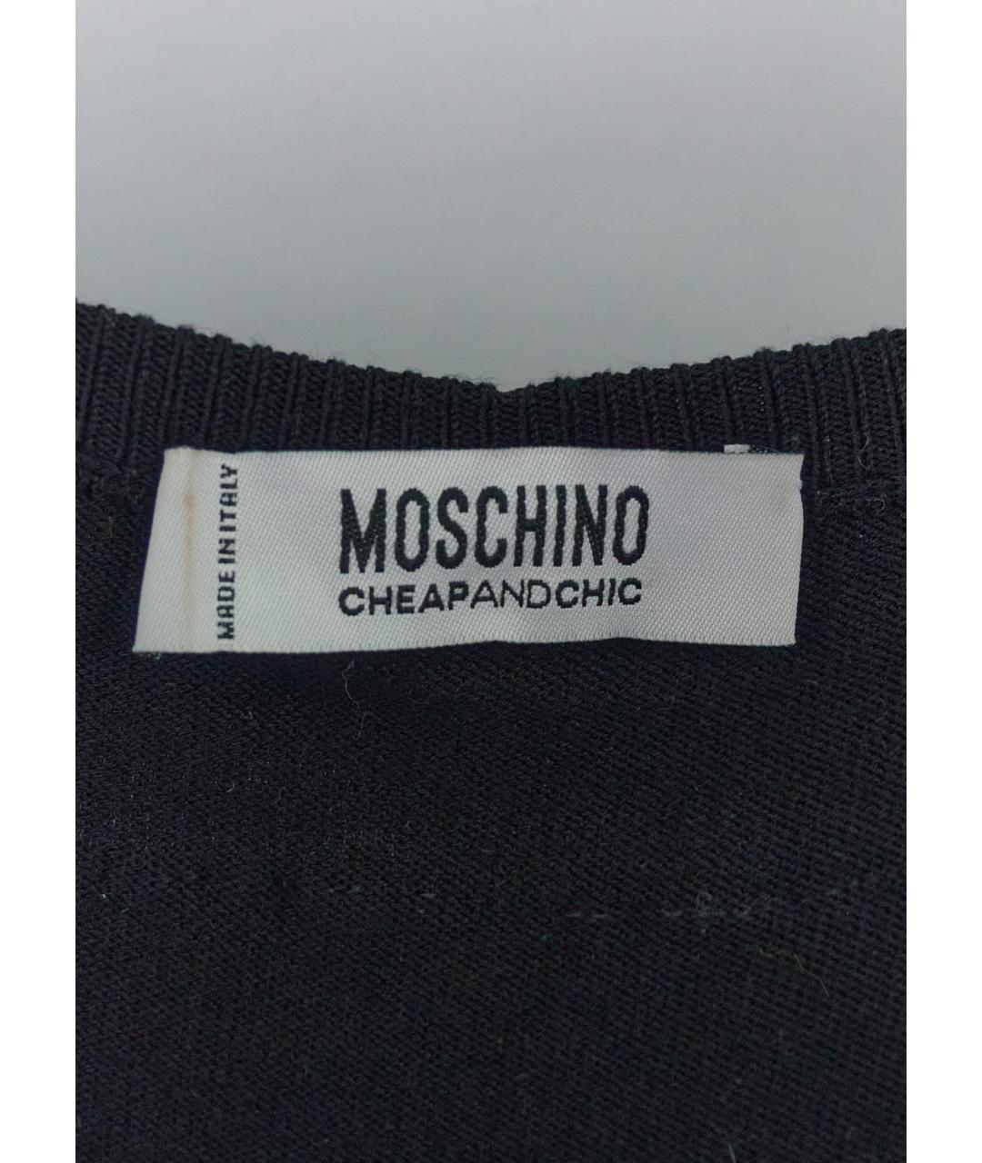 MOSCHINO Черная майка, фото 3
