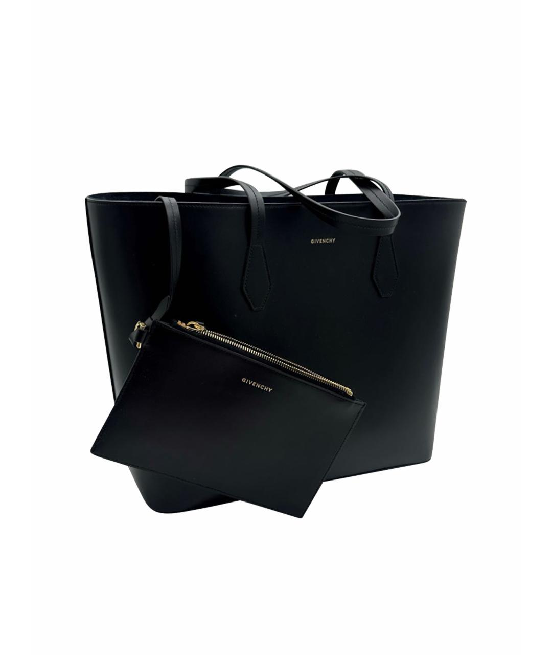 GIVENCHY Черная кожаная сумка тоут, фото 1