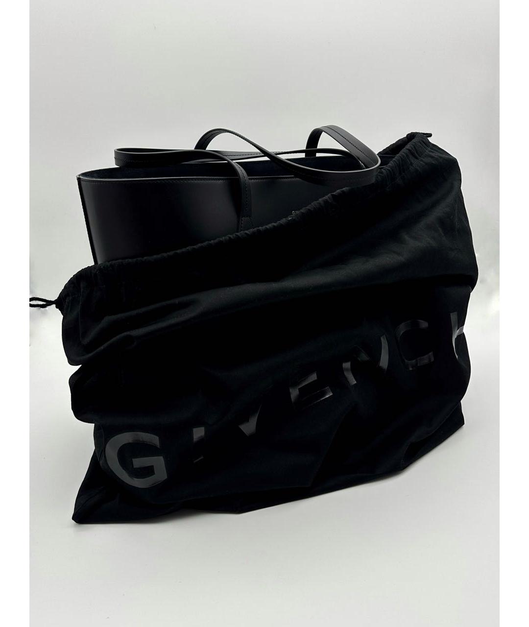 GIVENCHY Черная кожаная сумка тоут, фото 4